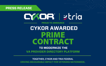 CyKor with Tria logo announcing CyKor awarded Prime Contract